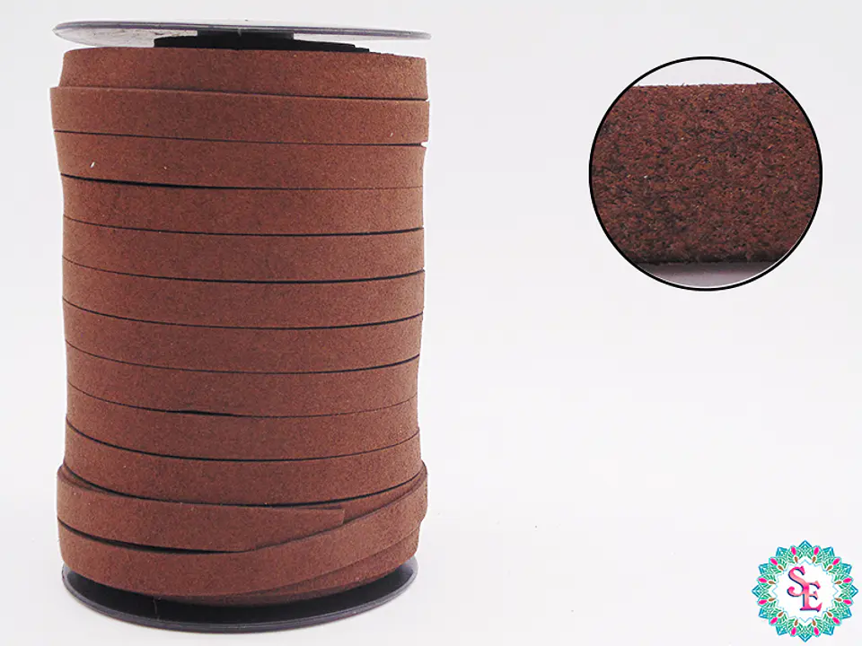 CUERO PLANO CAFE 10MM ROLLO*50YARDAS  1