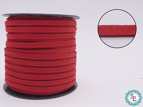 CUERO PLANO 5MM ROJO COREANO ROLLO*50YARD