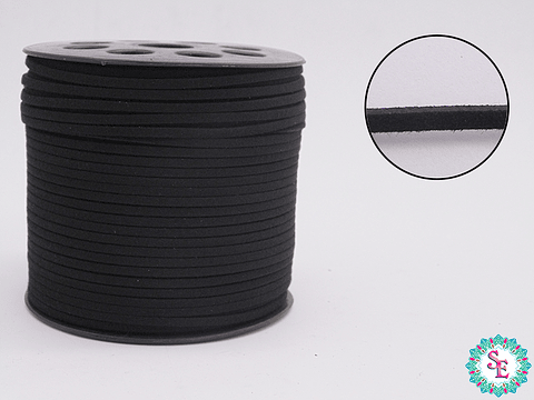 CUERO PLANO NEGRO 3MM COREANO ROLLO*100YARDS 