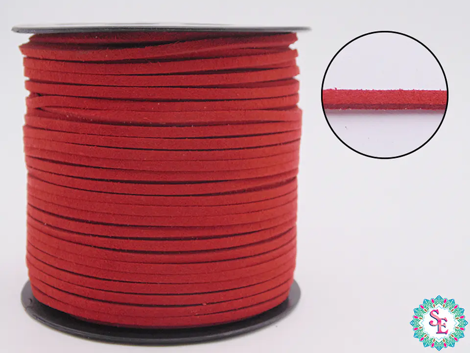 CUERO PLANO ROJO 3MM COREANO ROLLO*100YARDS  1