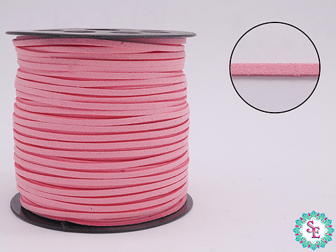 CUERO PLANO ROSADO 3MM COREANO R*100YARDAS 