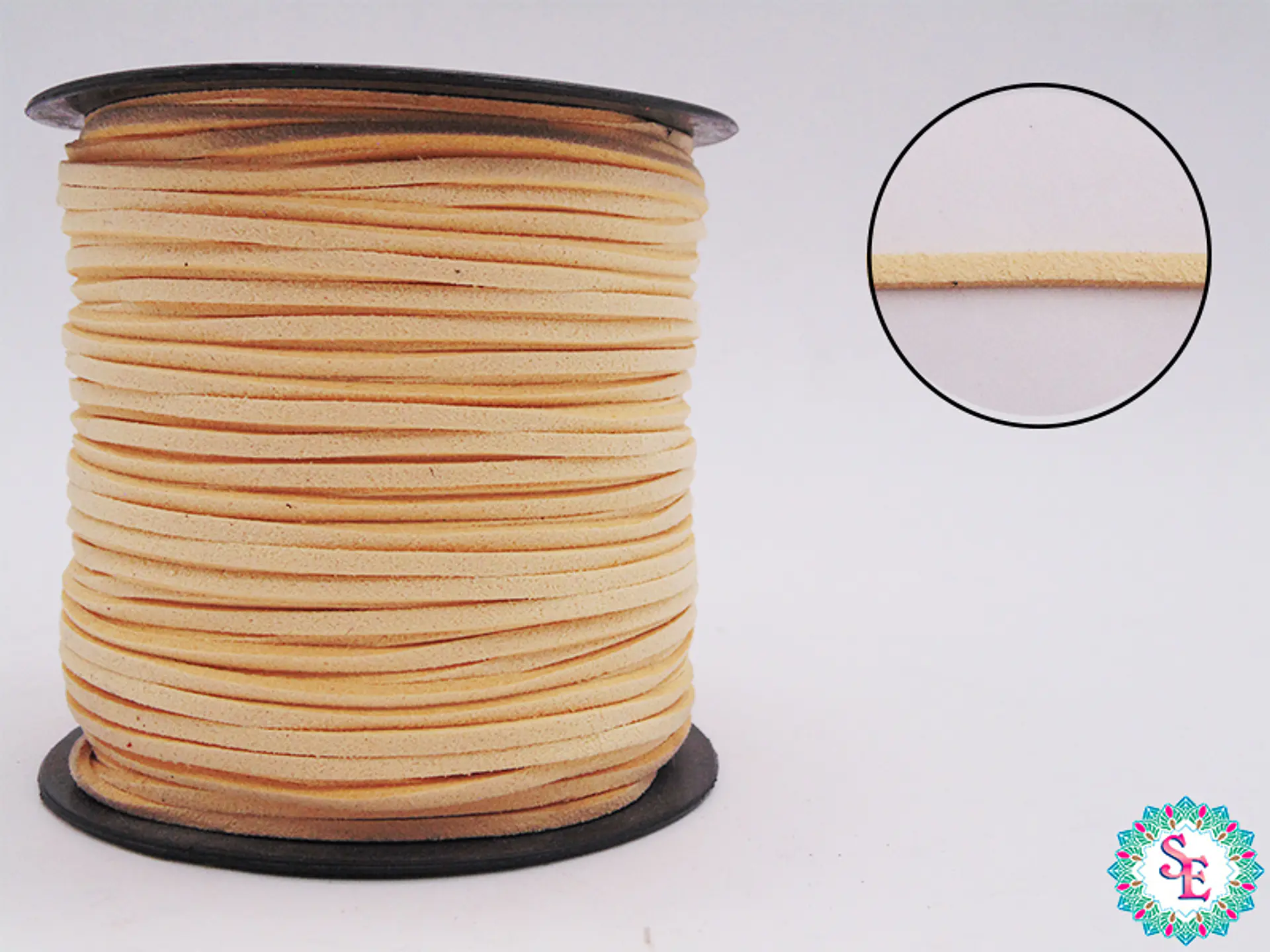 CUERO PLANO BEIS 3MM COREANO ROLLO*100YARDS  1