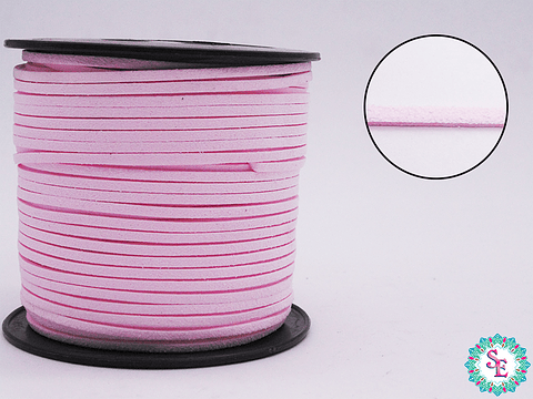 CUERO PLANO ROSADO CLARO 3MM COREANO ROLLO*100YARDAS