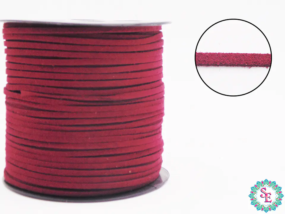 CUERO PLANO VINO TINTO 3MM COREANO R*100YARDS  1