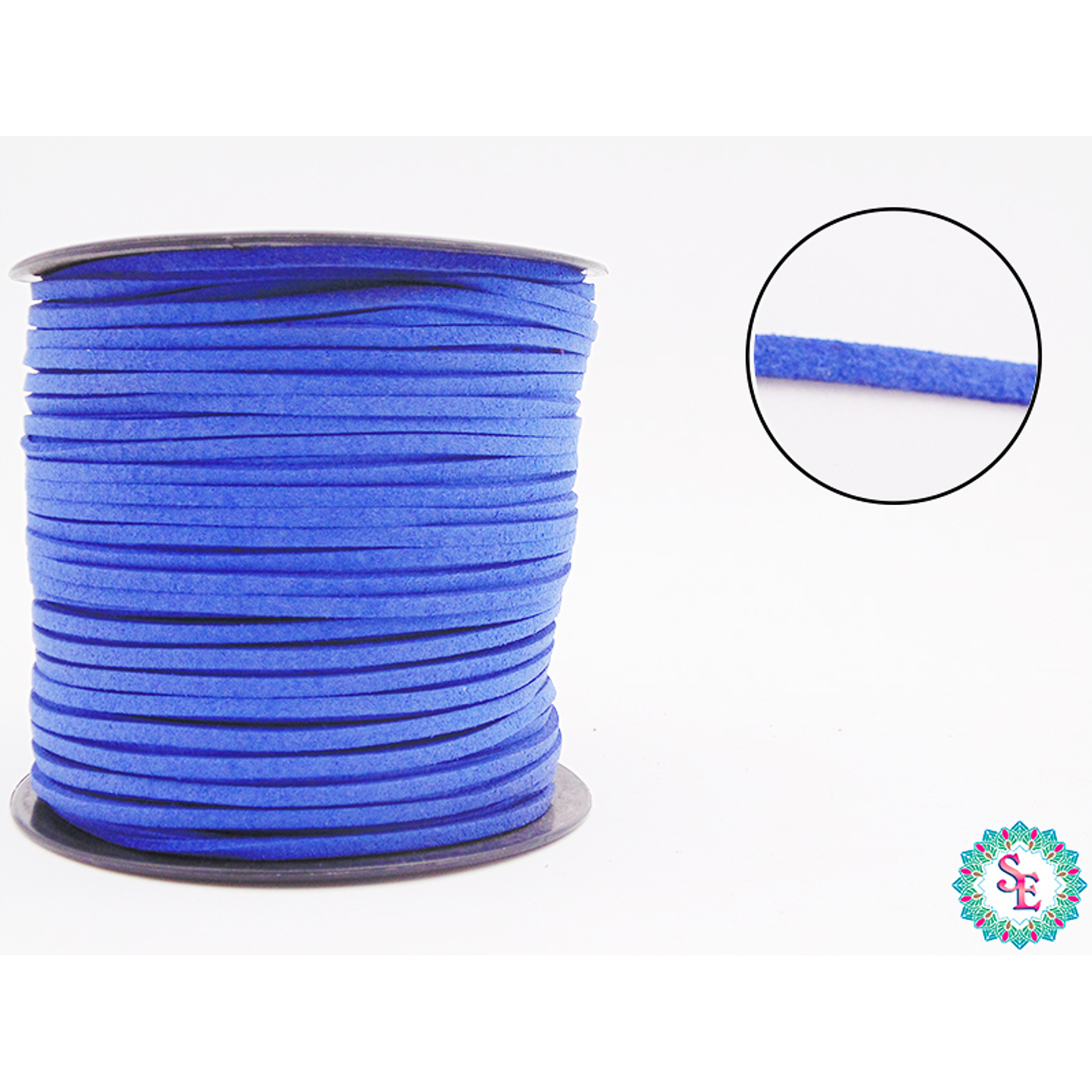 KING BLUE FLAT LEATHER 3MM KOREAN ROLL*100YARDS 1