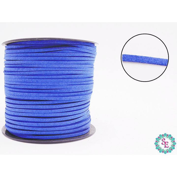 KING BLUE FLAT LEATHER 3MM KOREAN ROLL*100YARDS 1