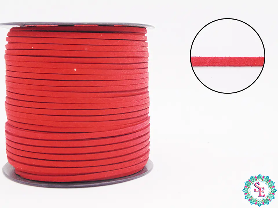 CUERO PLANO ROJO 3MM COREANO ROLLO*100YARDS  1