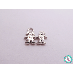 SAMAK NIQUEL DIJE HERMANITOS 11MM X UND 