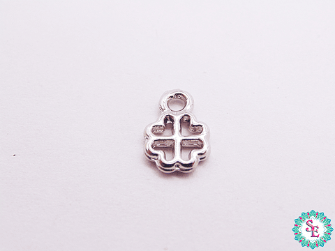 SAMAK NICKEL PENDANT CLOVER SILHOUETTE MINI 6MM X UND