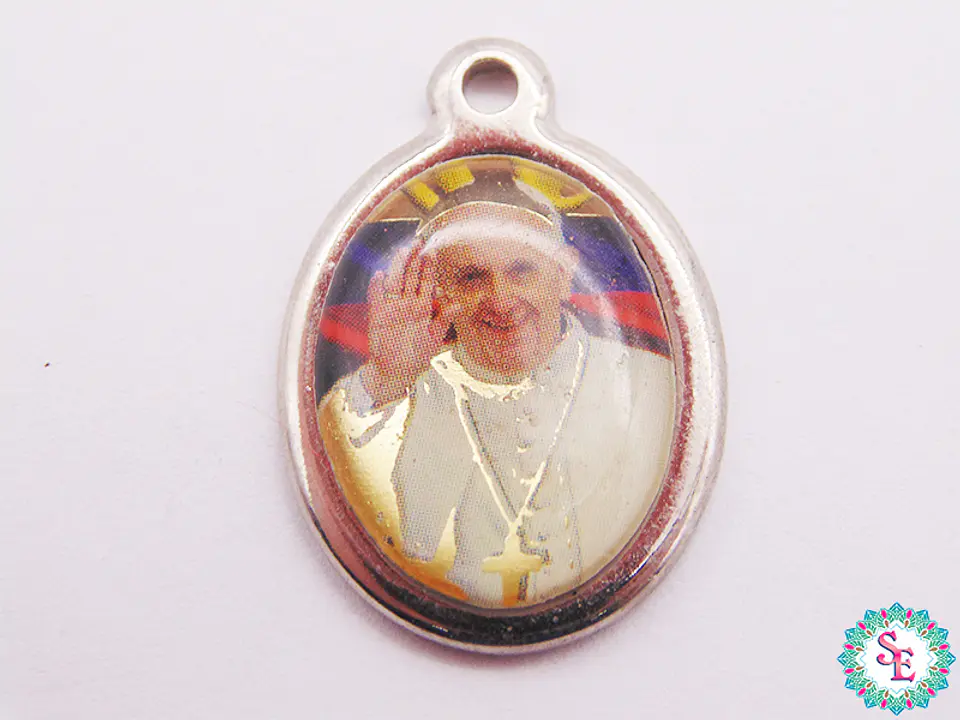 SAMAK PLATEADA DIJE PAPA  23MM X UND  1