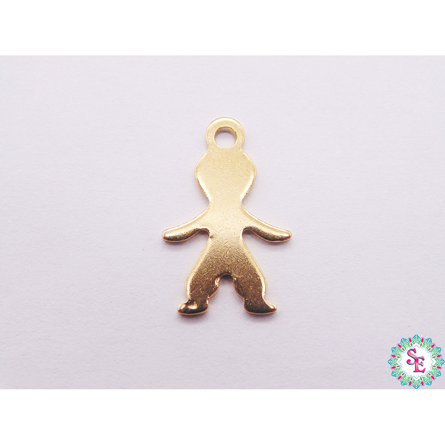 ACERO DORADO DIJE NIÑO 16*10MM  1