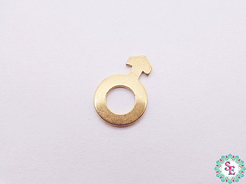 ACERO DORADO DIJE GENERO HOMBRE 11*8MM 