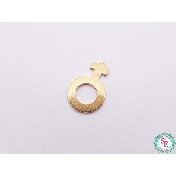 ACERO DORADO DIJE GENERO HOMBRE 11*8MM  1