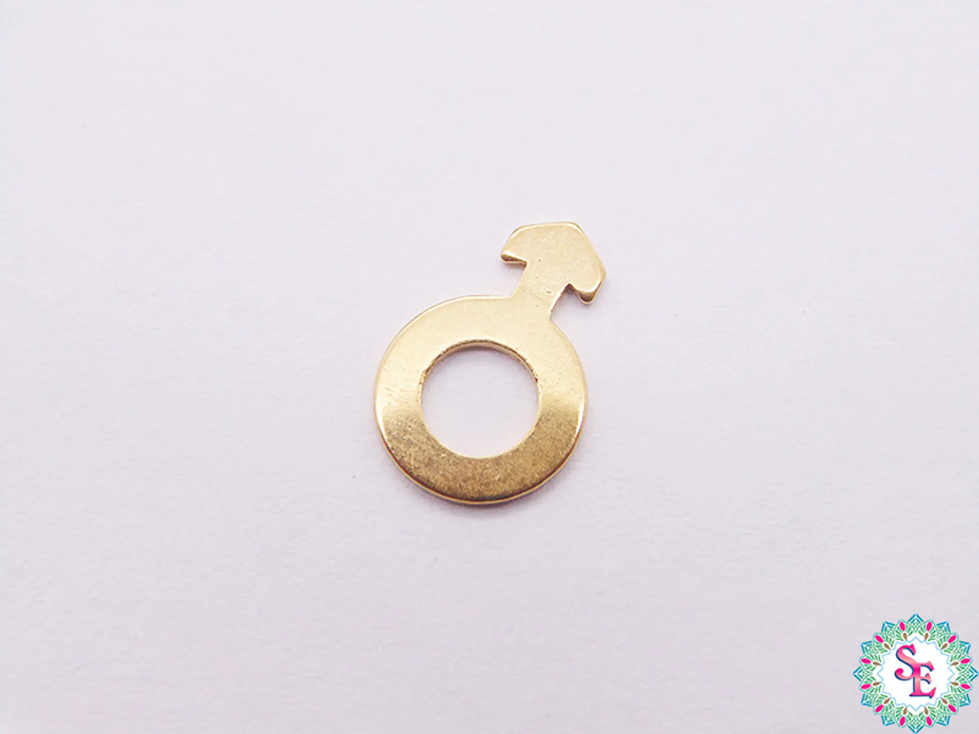 ACERO DORADO DIJE GENERO HOMBRE 11*8MM  1