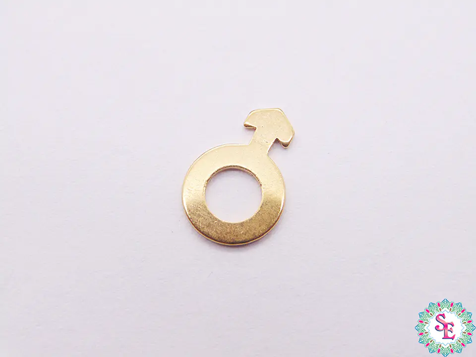 ACERO DORADO DIJE GENERO HOMBRE 11*8MM  1