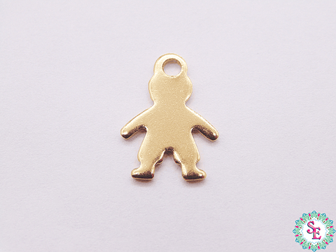 ACERO DORADO DIJE NIÑO  14*10MM 