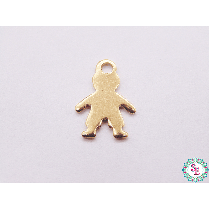 ACERO DORADO DIJE NIÑO  14*10MM  1