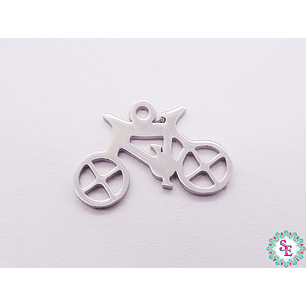 ACERO PLATEADO DIJE BICICLETA  1.8*1.2*1MM
