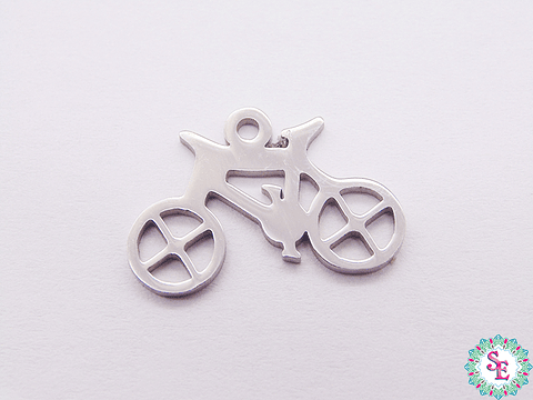 ACERO PLATEADO DIJE BICICLETA  1.8*1.2*1MM