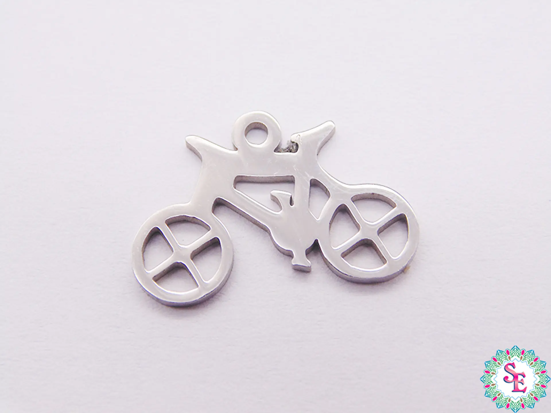 ACERO PLATEADO DIJE BICICLETA  1.8*1.2*1MM 1