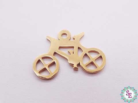 ACERO DORADO DIJE BICICLETA 1.8*1.2*1MM