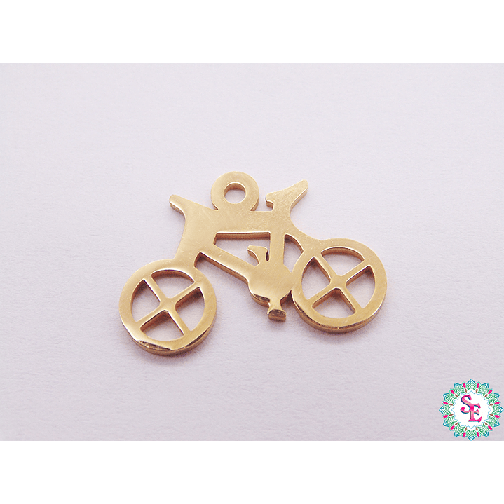 ACERO DORADO DIJE BICICLETA 1.8*1.2*1MM 1