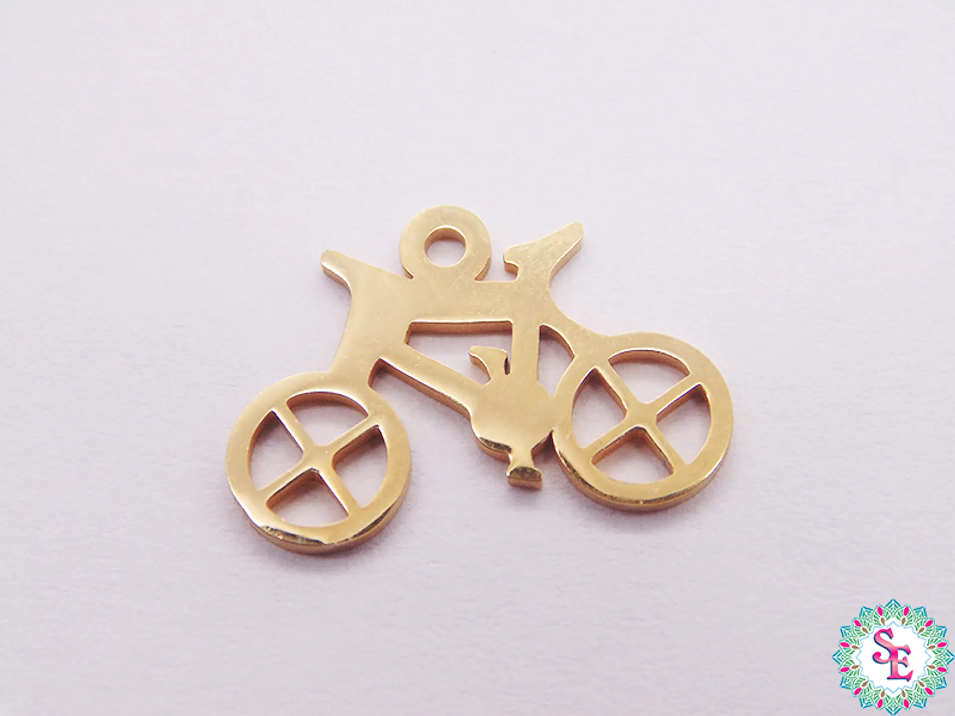 ACERO DORADO DIJE BICICLETA 1.8*1.2*1MM 1