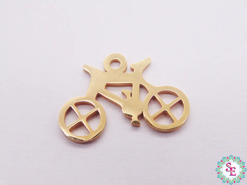 ACERO DORADO DIJE BICICLETA 1.8*1.2*1MM 1