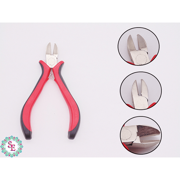 PINZA HERRAMIENTA ROJA NEGRA  CORTA FRIO FINA  1