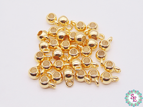 ORO GOLFI PLASTIMETAL PORTA DIJE LISO  6MM 