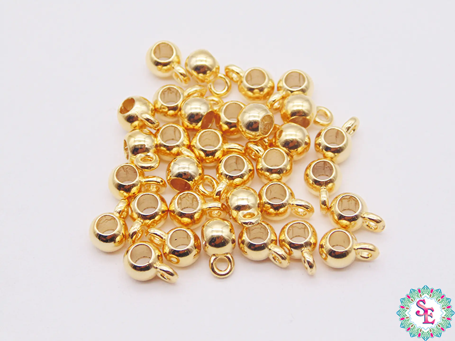 ORO GOLFI PLASTIMETAL PORTA DIJE LISO  6MM  1