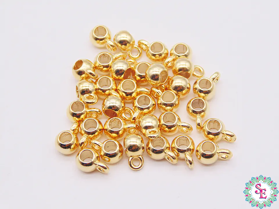 ORO GOLFI PLASTIMETAL PORTA DIJE LISO  6MM  1