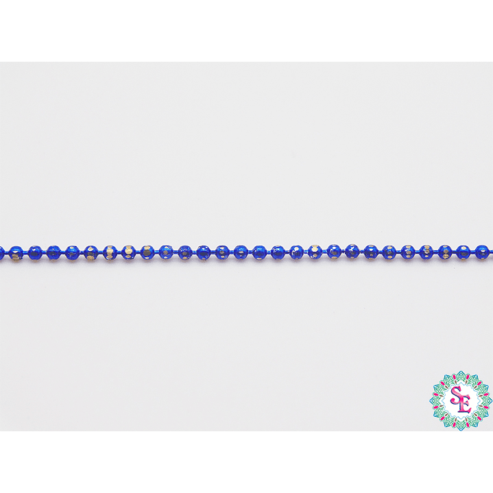 BRASS CHAIN POINTS KING BLUE 1.2MM X METER 1