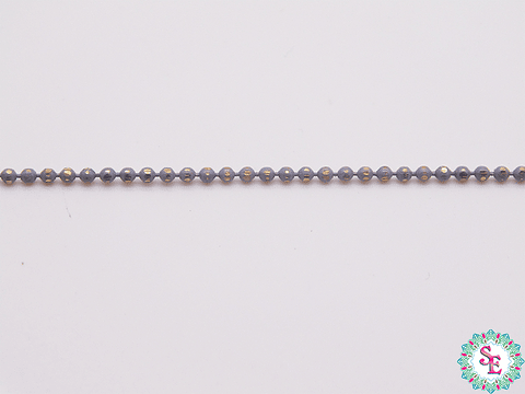 LATON CADENA PUNTICOS  GRIS 1.2MM X UND 