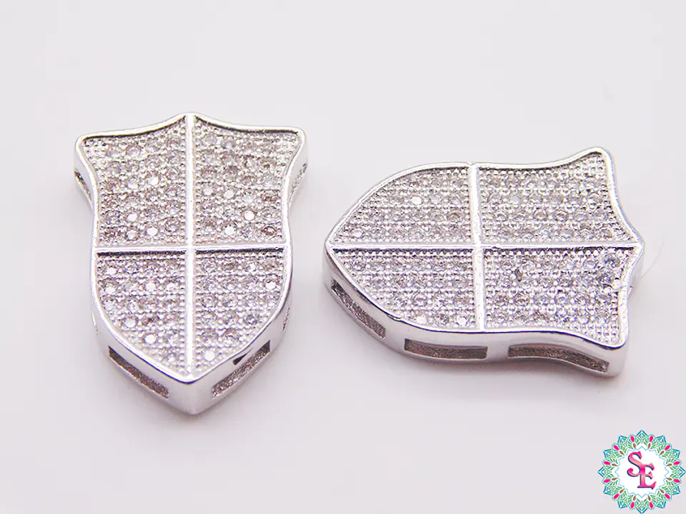 RODIO ESCUDO PLATEADO  CIRCON PLATEADO 15*19.90MM 1