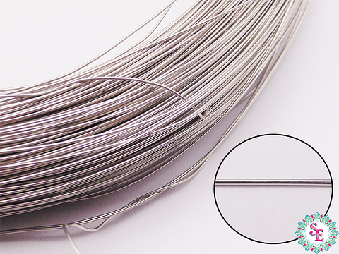 ALAMBRE ACERO PLATEADO CALIBRE #21 0.70MM (280METROS APROX)