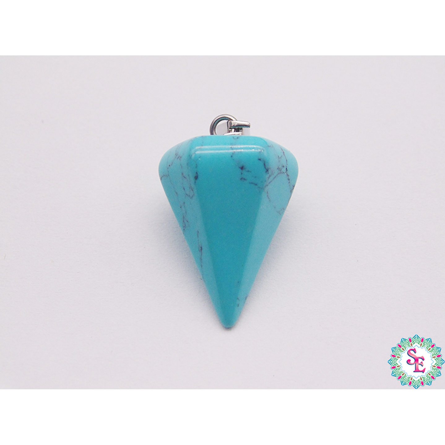 PIEDRA NATURAL PENDULO DIJE 16*24M TURQUEZA  1