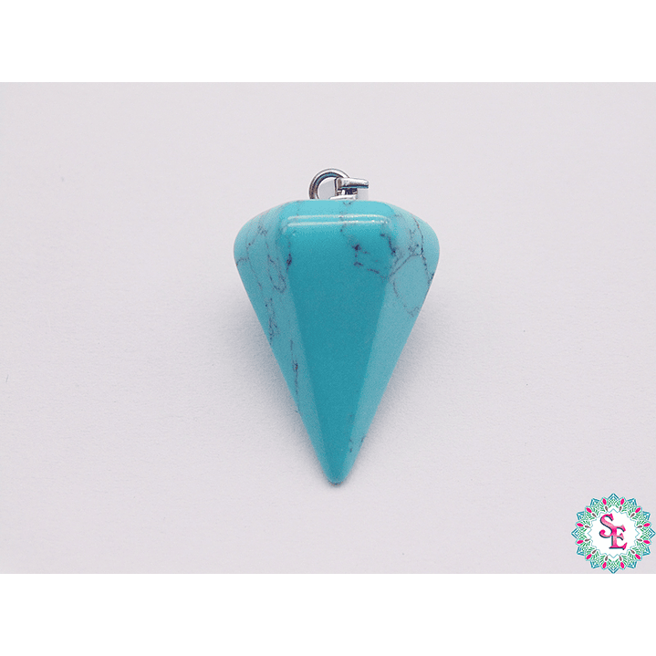PIEDRA NATURAL PENDULO DIJE 16*24M TURQUEZA  1