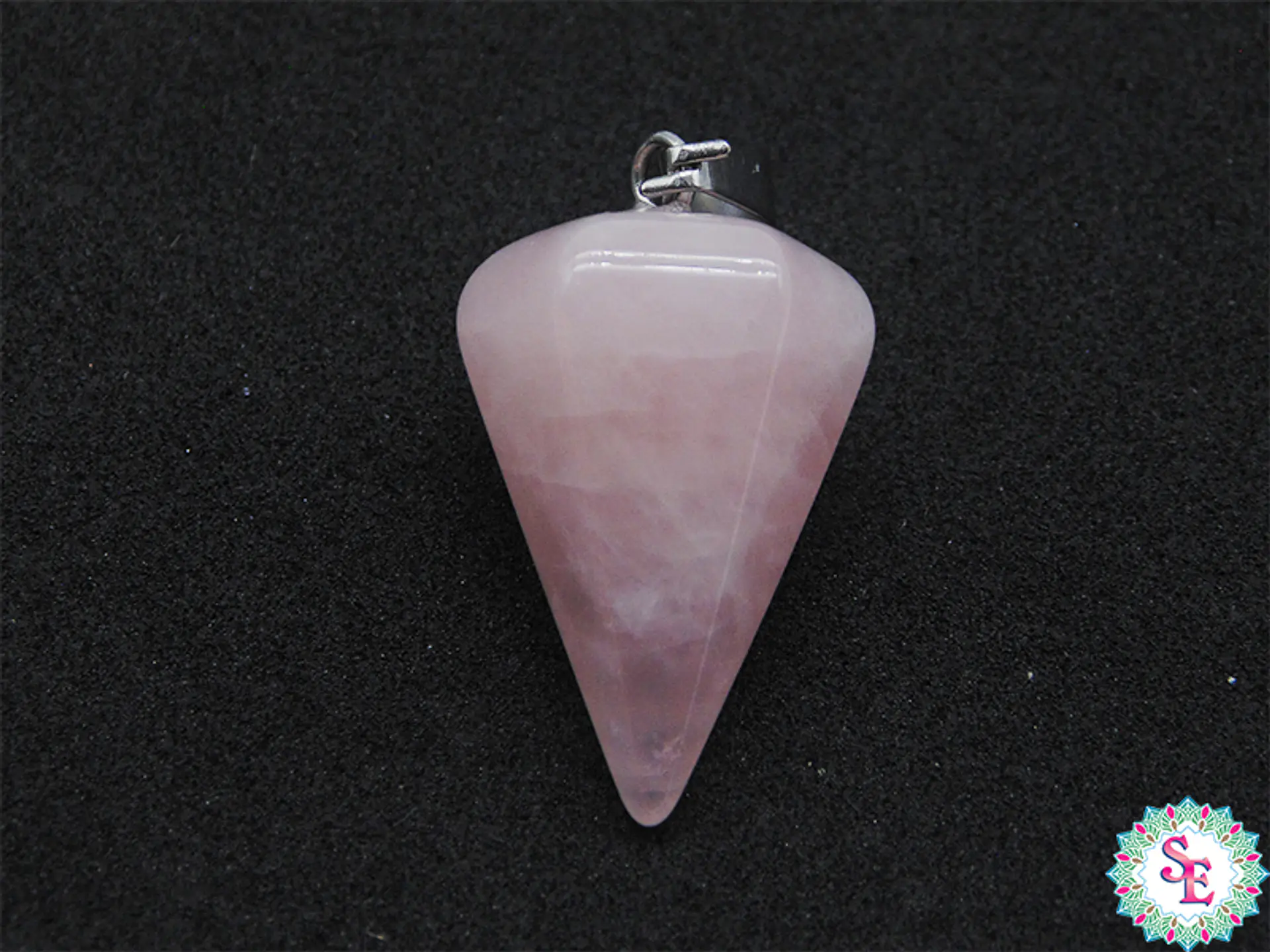 PIEDRA NATURAL PENDULO DIJE 16*24M CUARZO ROSADO 1