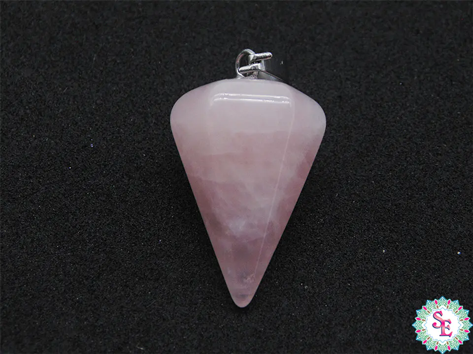 PIEDRA NATURAL PENDULO DIJE 16*24M CUARZO ROSADO 1