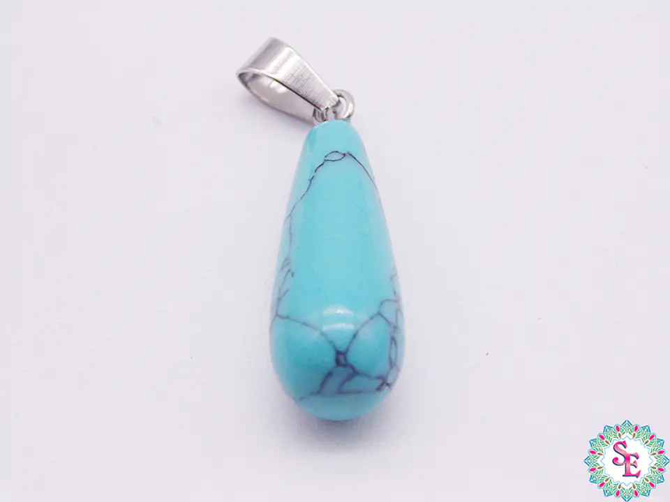 PIEDRA NATURAL LAGRIMA DIJE 10*25 TURQUEZA 1