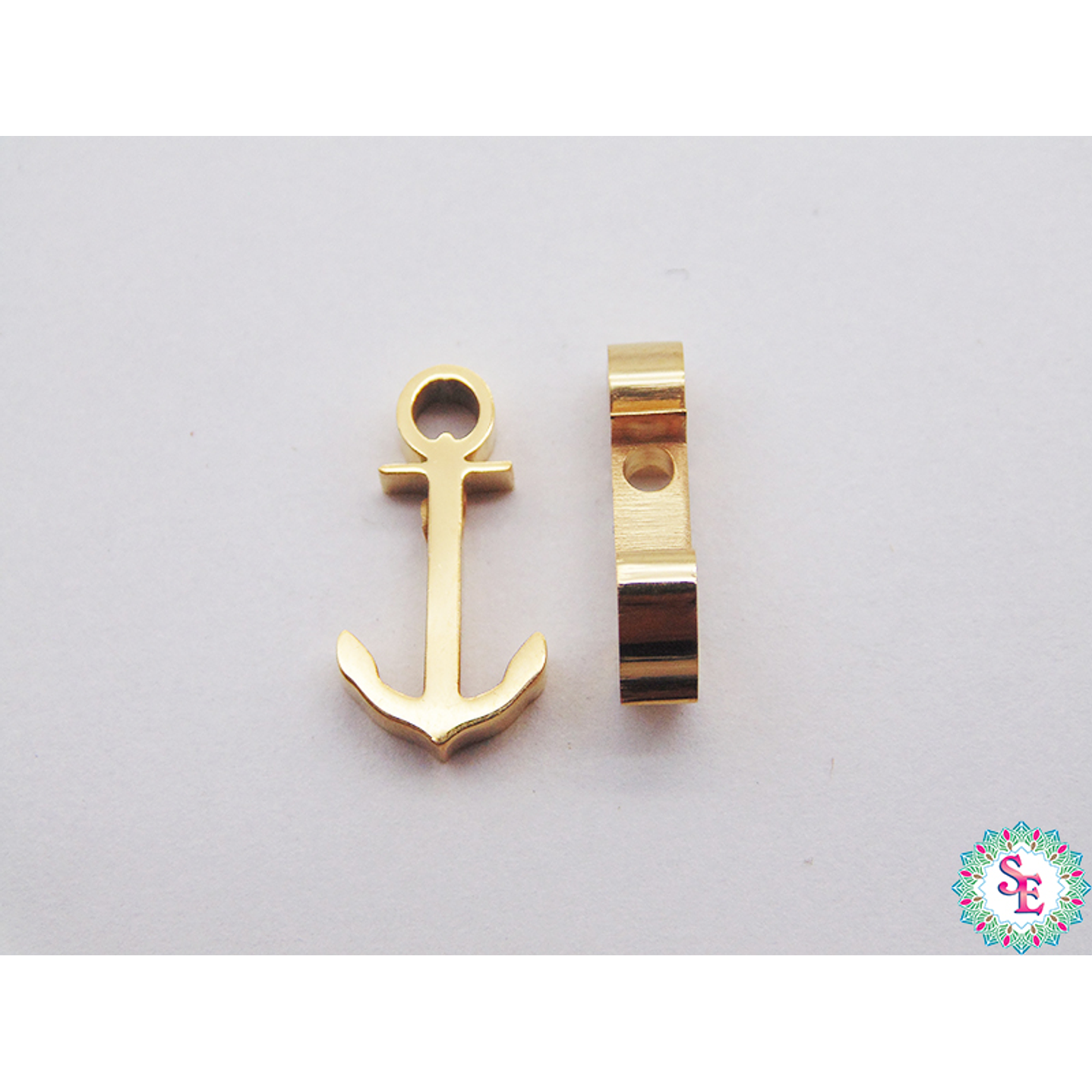 ACERO DORADO TERMINAL ANCLA 15*8MM  1