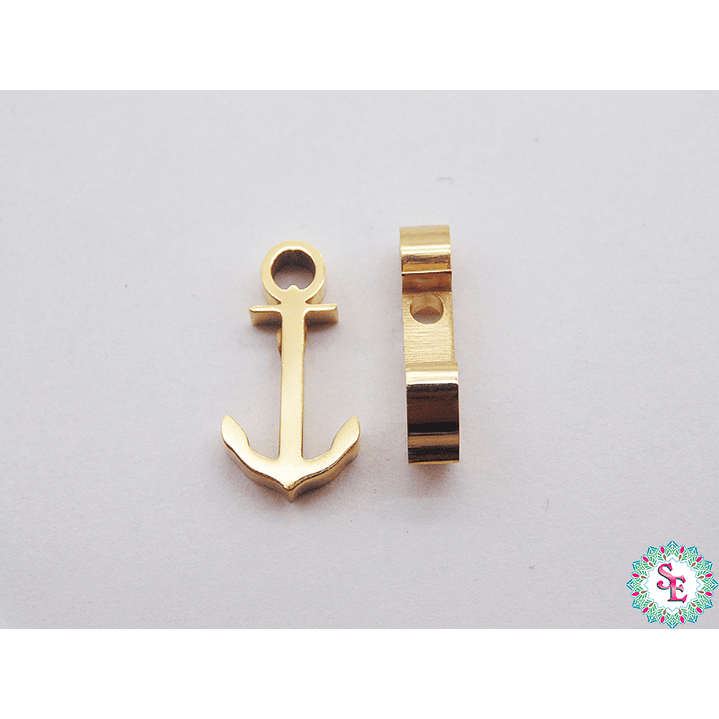 ACERO DORADO TERMINAL ANCLA 15*8MM  1