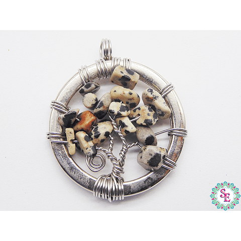 Arbol Piedra Natural Tejido Acero Dalmata Has 36 5mm X Und