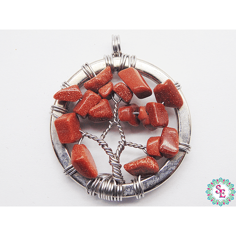 Arbol Piedra Natural Tejido Samak Lluvia De Oro 36 5mm X