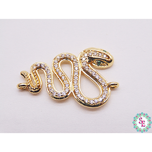 RODIO DORADO CENTRO SERPIENTE CIRCON BLANCO 25.62MM