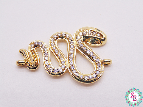 RODIO DORADO CENTRO SERPIENTE CIRCON BLANCO 25.62MM