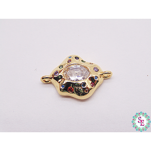 RODIO DORADO BOCA CENTRO BLANCO CIRCON MIX 11MM