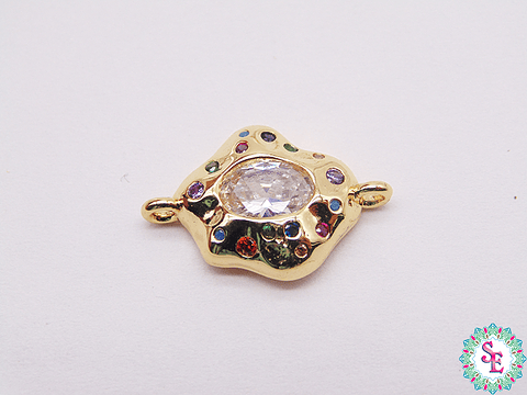 RODIO DORADO BOCA CENTRO BLANCO CIRCON MIX 11MM