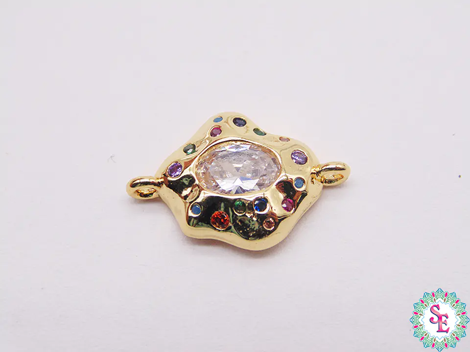 RODIO DORADO BOCA CENTRO BLANCO CIRCON MIX 11MM 1